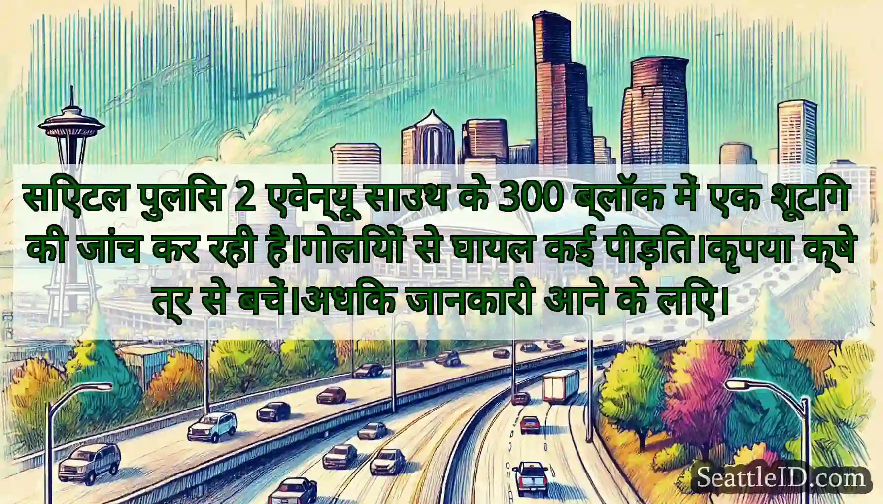 सिएटल पुलिस 2 एवेन्यू साउथ के 300 ब्लॉक में एक