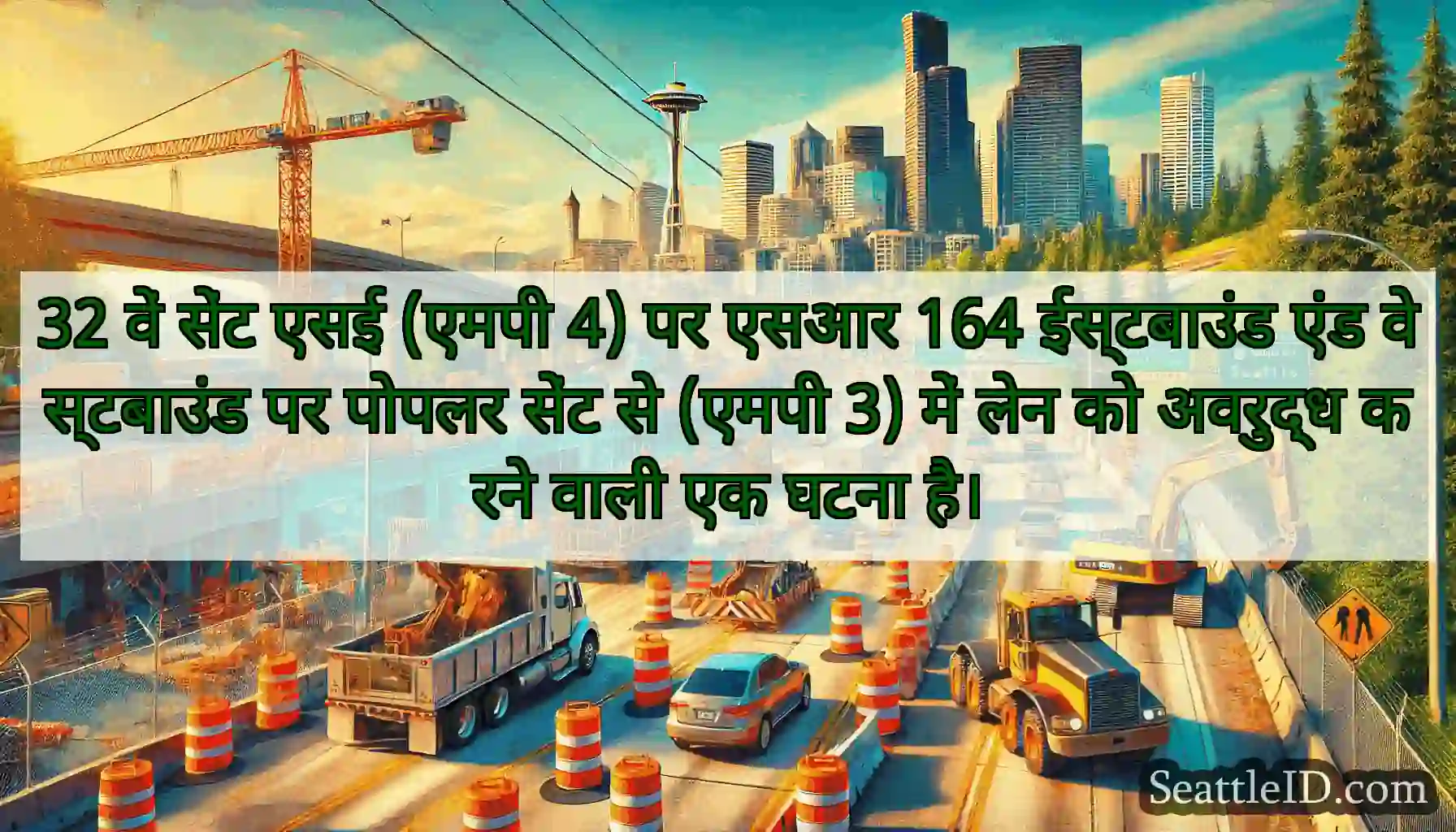 32 वें सेंट एसई (एमपी 4) पर एसआर 164 ईस्टबाउंड