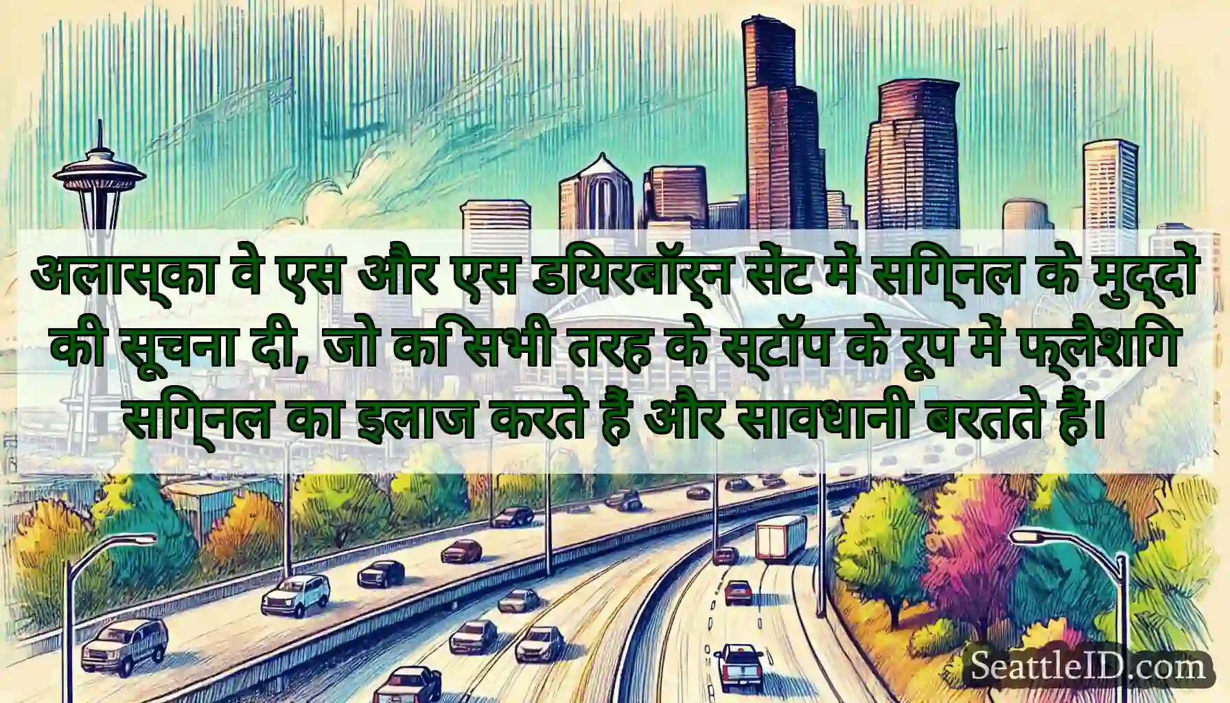 अलास्का वे एस और एस डियरबॉर्न सेंट में सिग्नल के