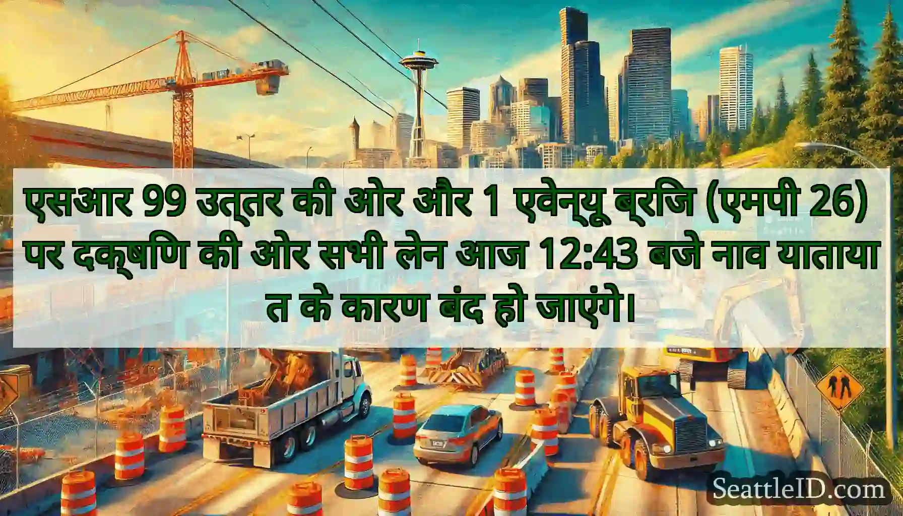 एसआर 99 उत्तर की ओर और 1 एवेन्यू ब्रिज (एमपी 26)
