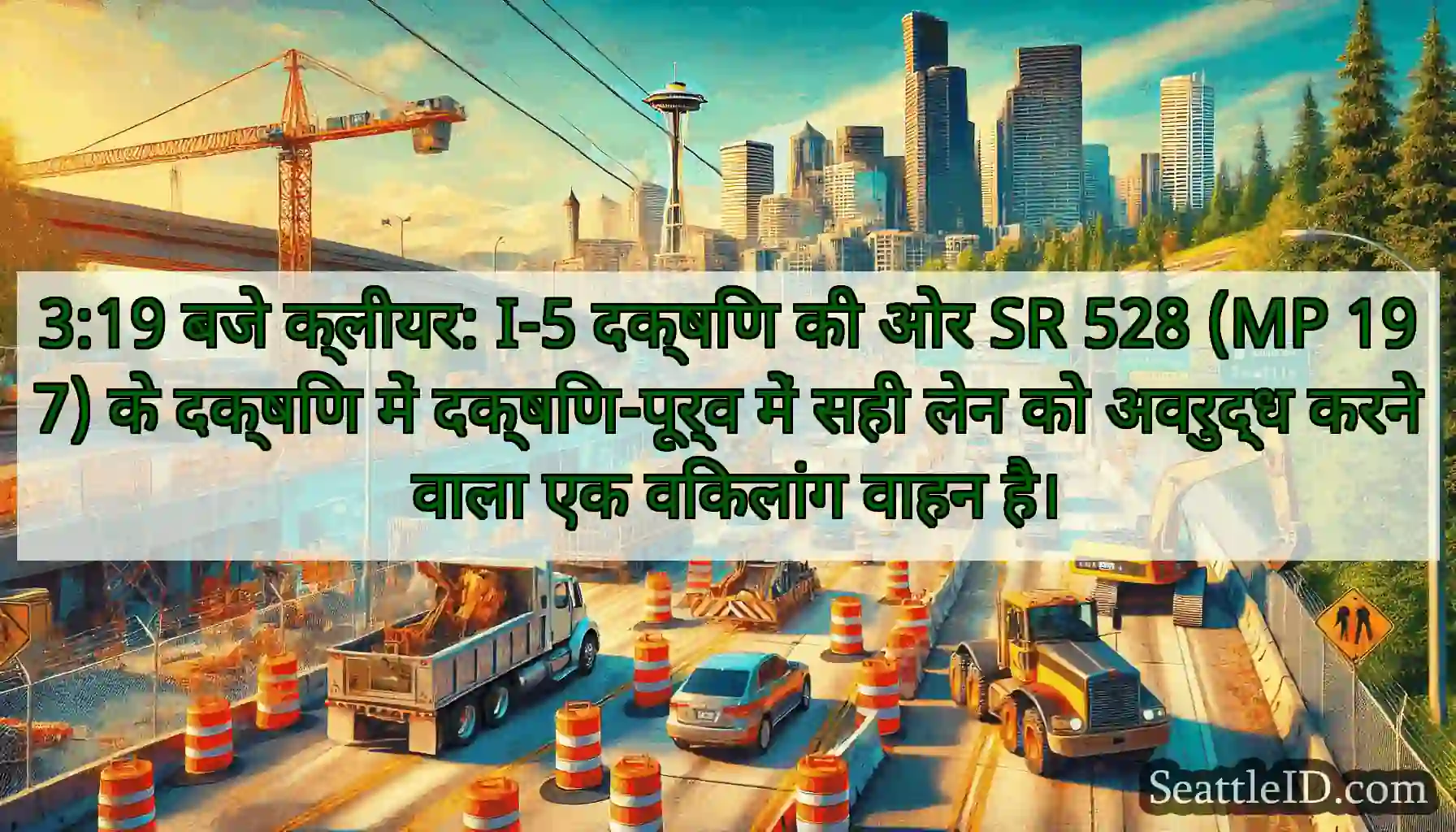 3:19 बजे क्लीयर: I-5 दक्षिण की ओर SR 528 (MP 197)