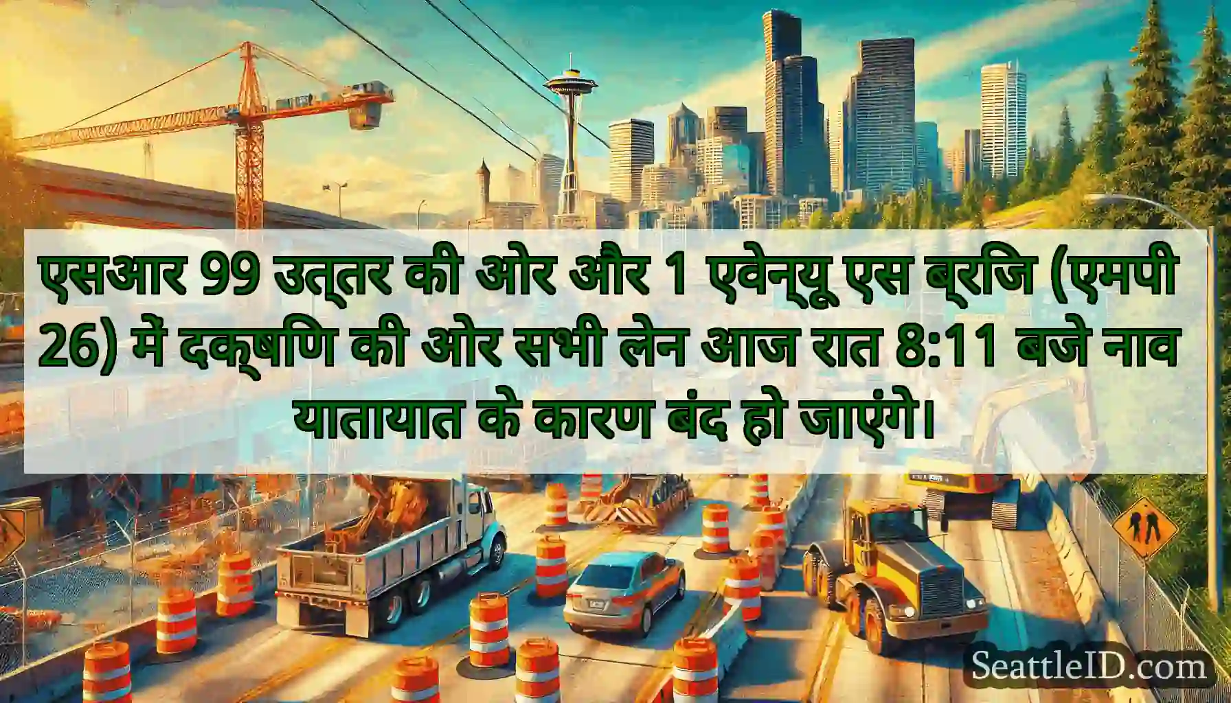 एसआर 99 उत्तर की ओर और 1 एवेन्यू एस ब्रिज (एमपी