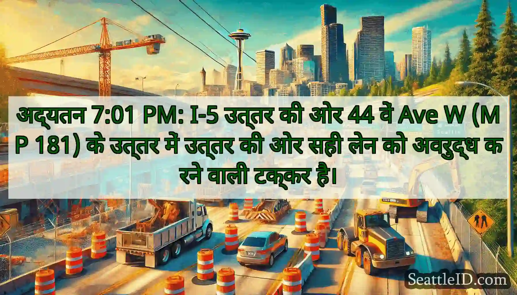 अद्यतन 7:01 PM: I-5 उत्तर की ओर 44 वें Ave W (MP