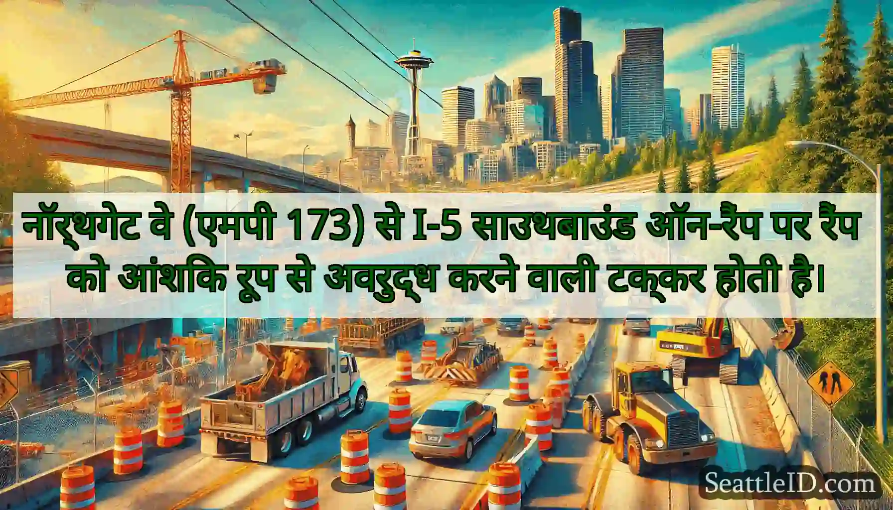 नॉर्थगेट वे (एमपी 173) से I-5 साउथबाउंड ऑन-रैंप