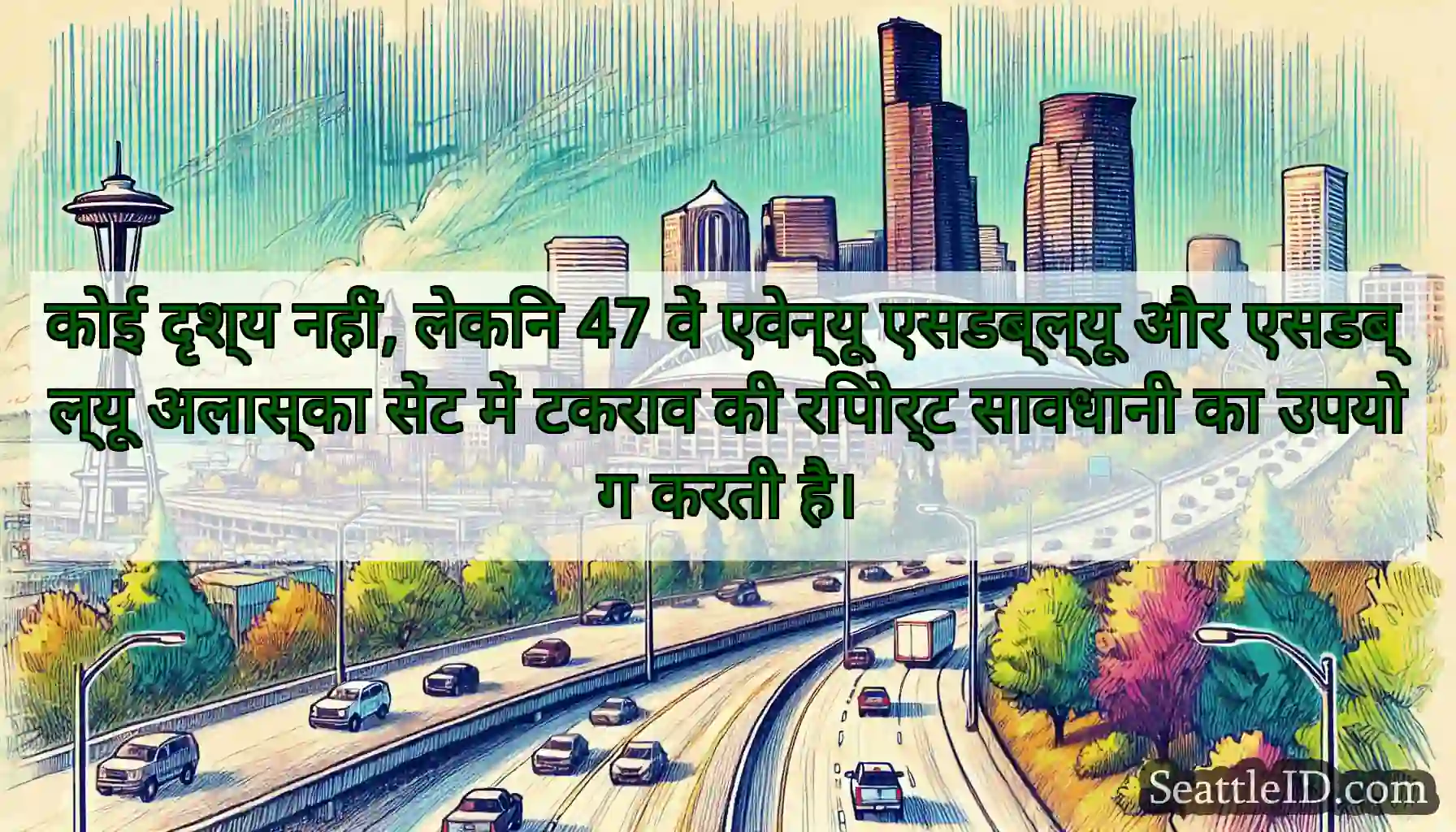 कोई दृश्य नहीं, लेकिन 47 वें एवेन्यू एसडब्ल्यू और