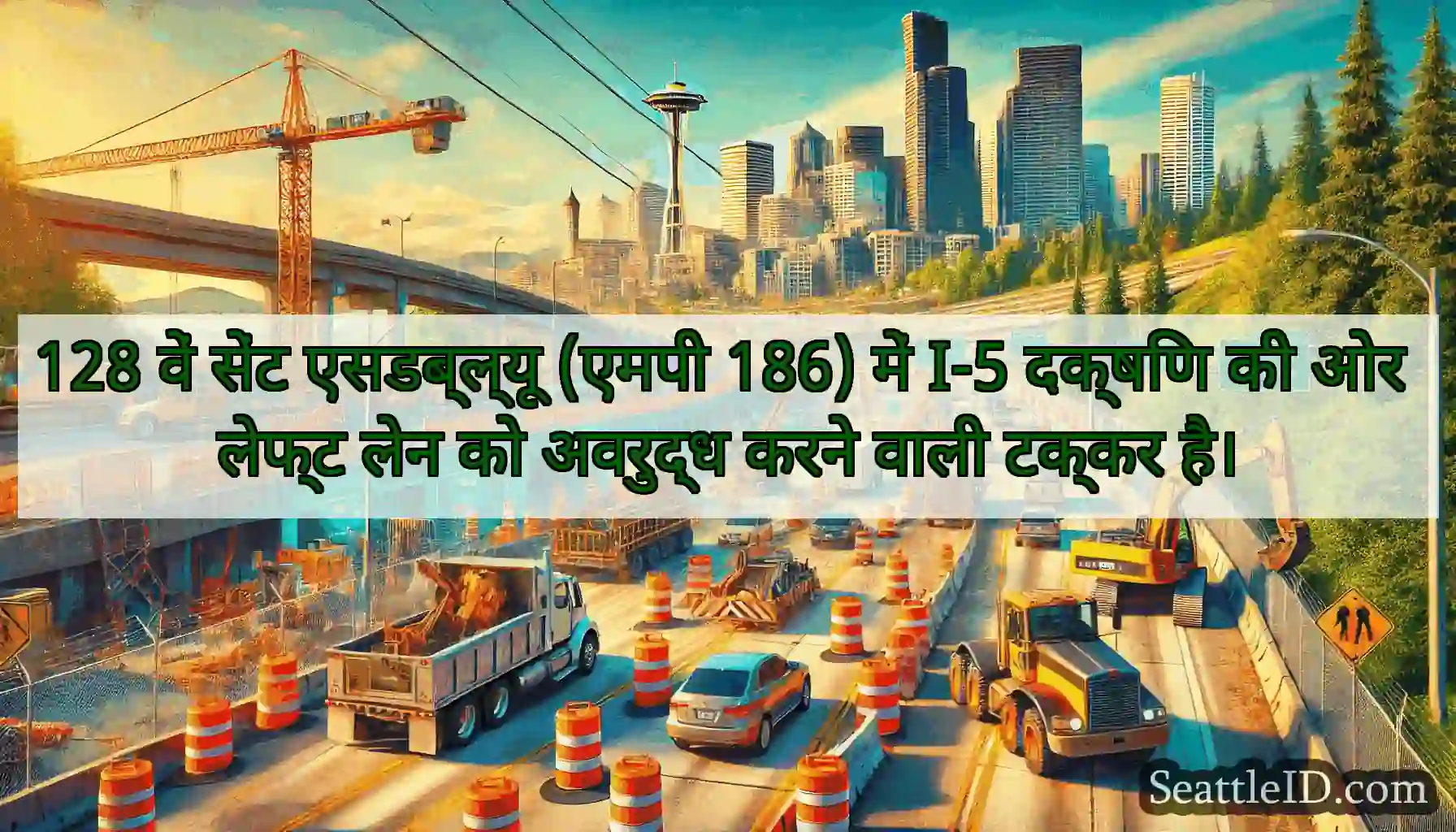 128 वें सेंट एसडब्ल्यू (एमपी 186) में I-5 दक्षिण