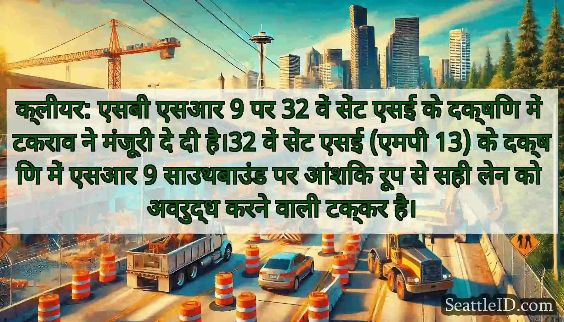क्लीयर: एसबी एसआर 9 पर 32 वें सेंट एसई के दक्षिण
