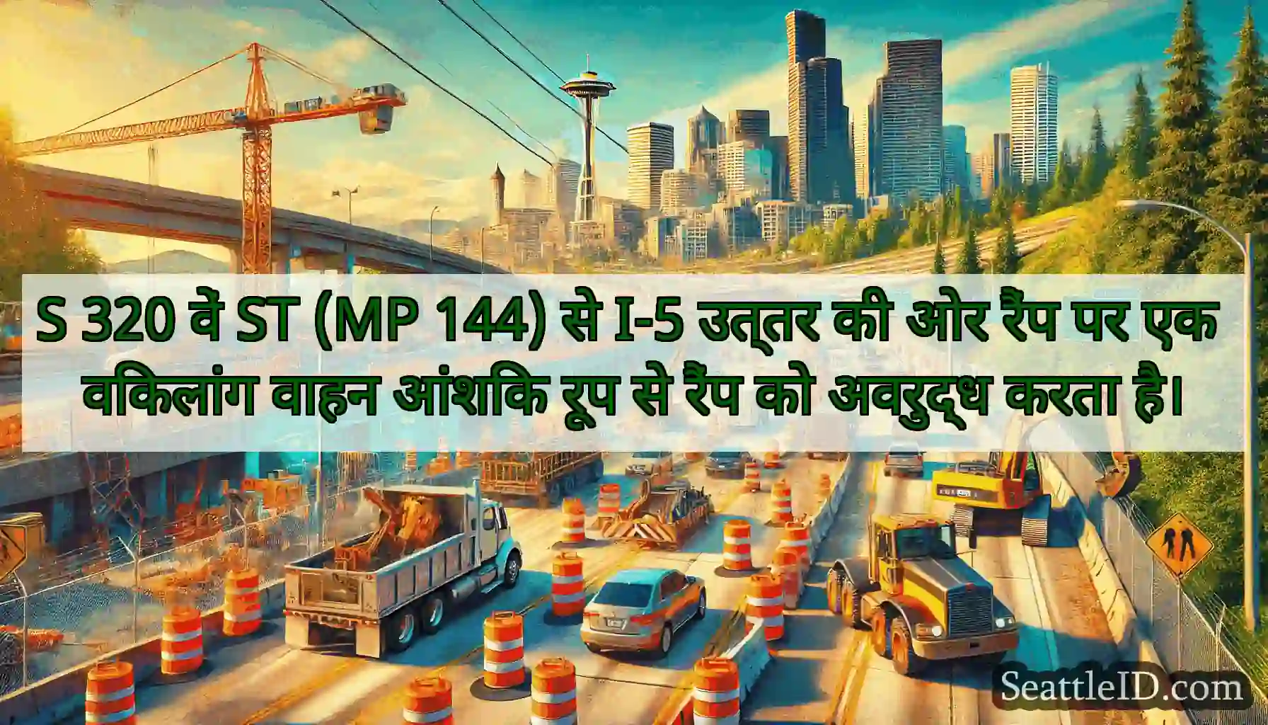 S 320 वें ST (MP 144) से I-5 उत्तर की ओर रैंप पर