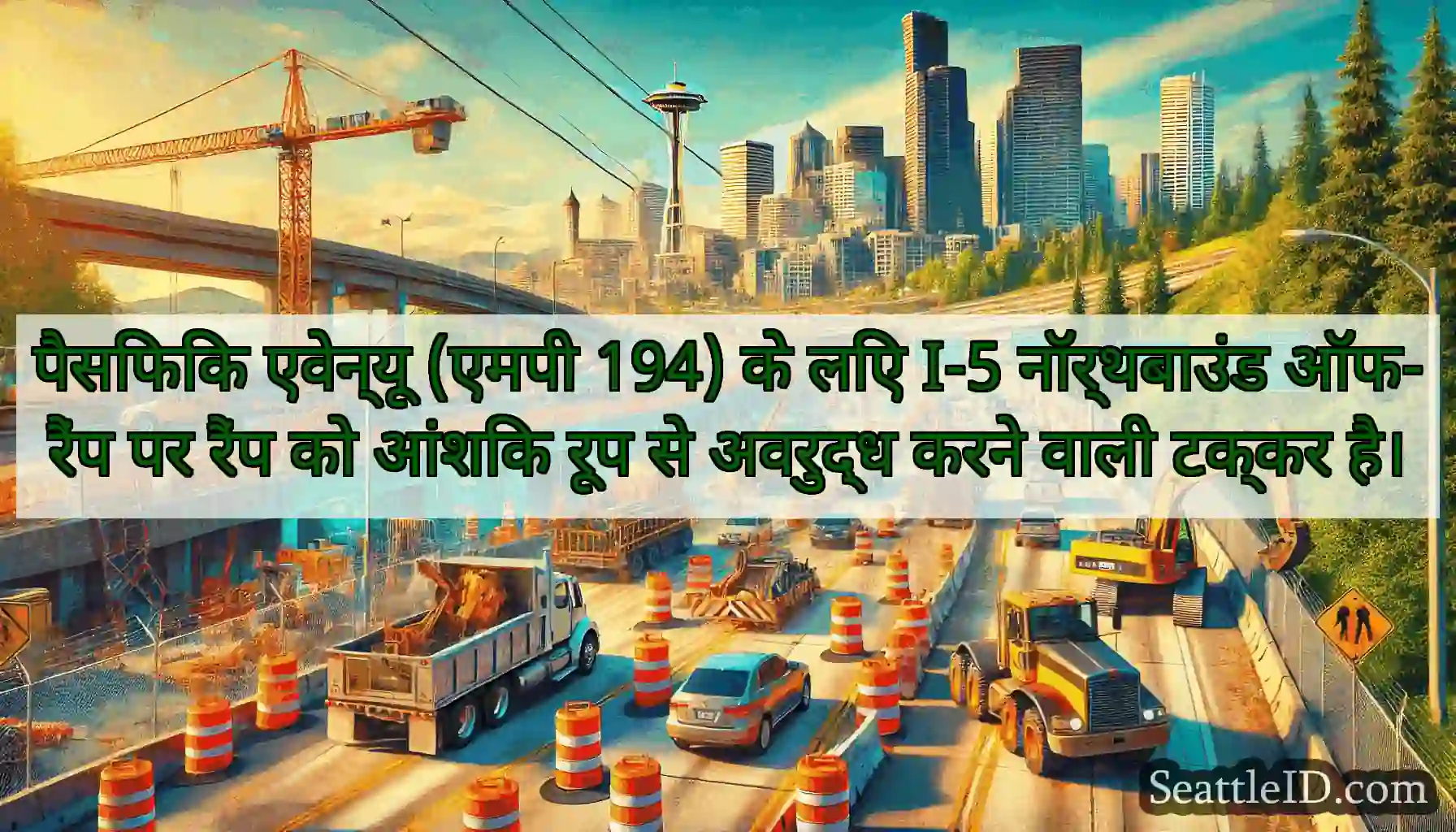 पैसिफिक एवेन्यू (एमपी 194) के लिए I-5 नॉर्थबाउंड