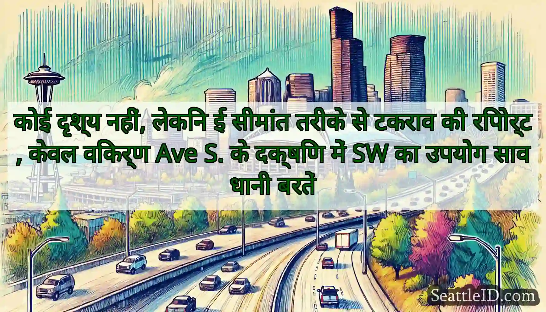 कोई दृश्य नहीं, लेकिन ई सीमांत तरीके से टकराव की