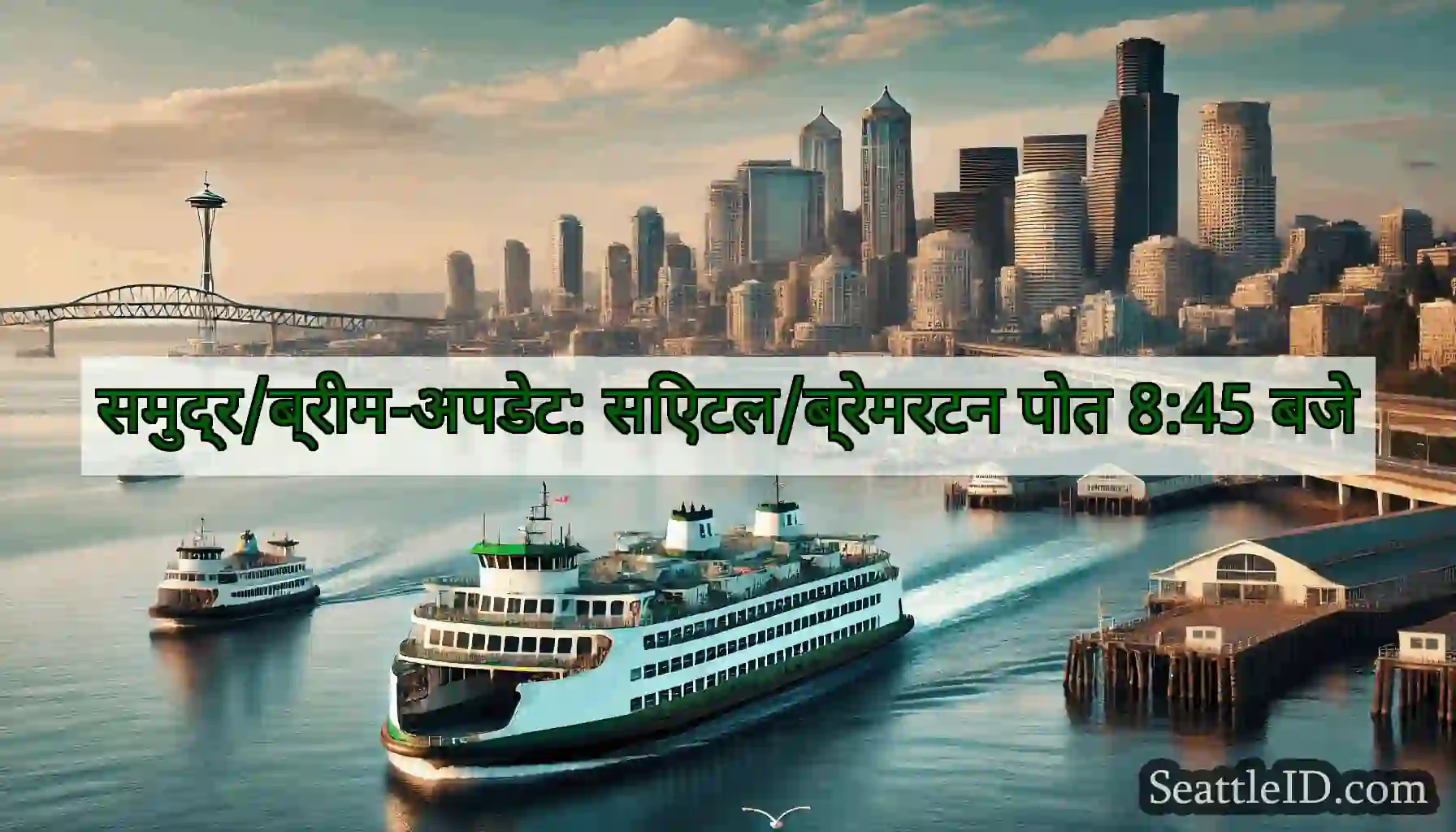 समुद्र/ब्रीम-अपडेट: सिएटल/ब्रेमरटन पोत 8:45 बजे