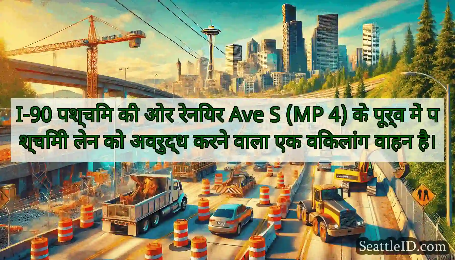I-90 पश्चिम की ओर रेनियर Ave S (MP 4) के पूर्व