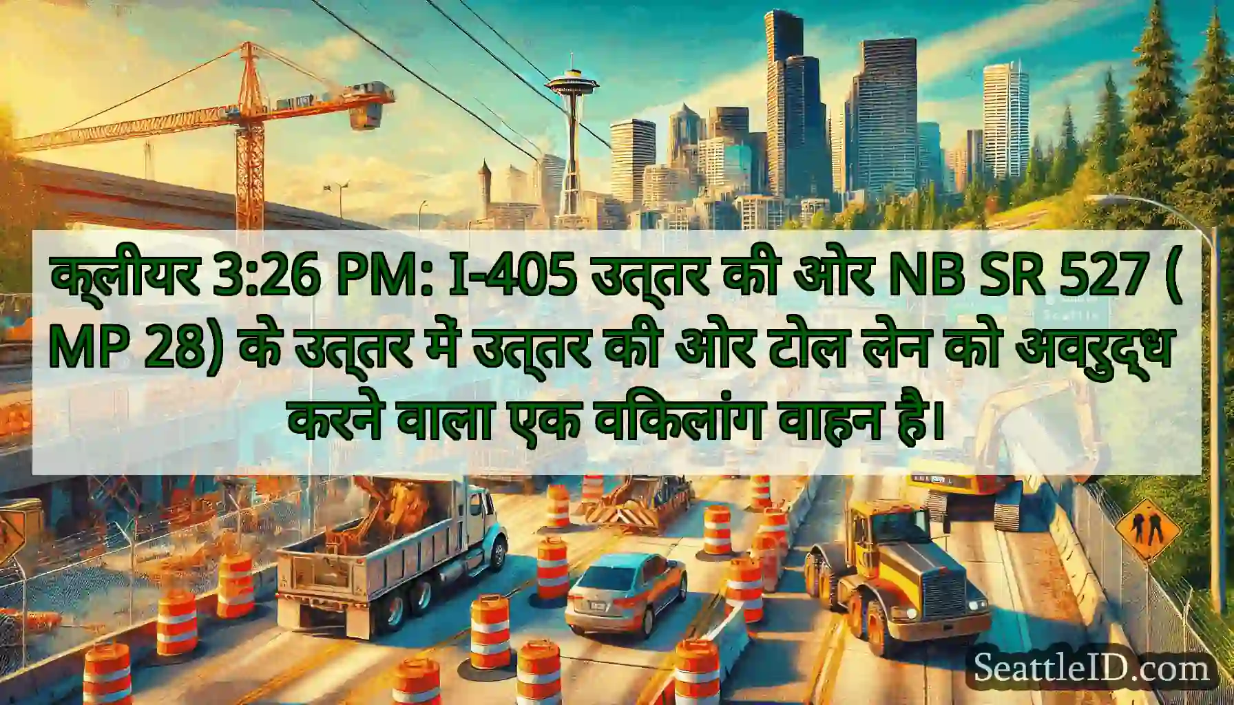 क्लीयर 3:26 PM: I-405 उत्तर की ओर NB SR 527 (MP
