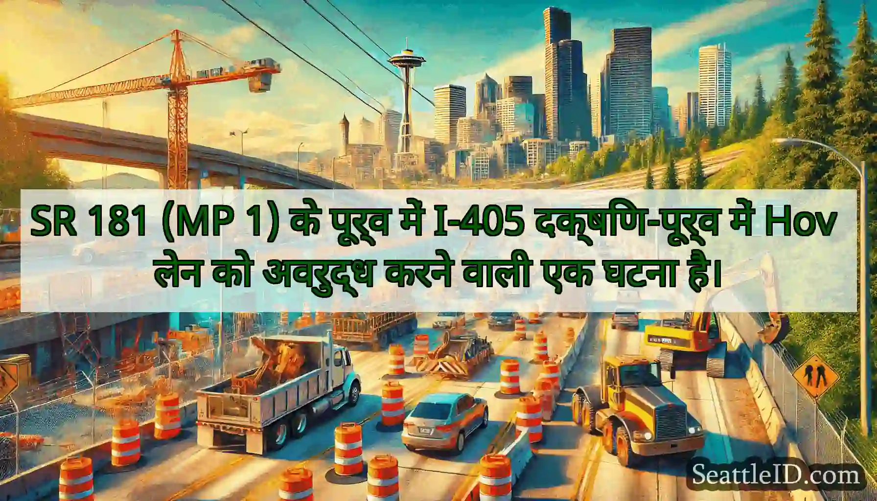 SR 181 (MP 1) के पूर्व में I-405 दक्षिण-पूर्व में