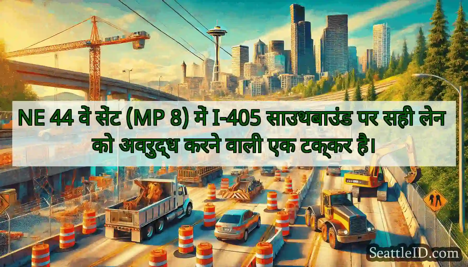 NE 44 वें सेंट (MP 8) में I-405 साउथबाउंड पर सही