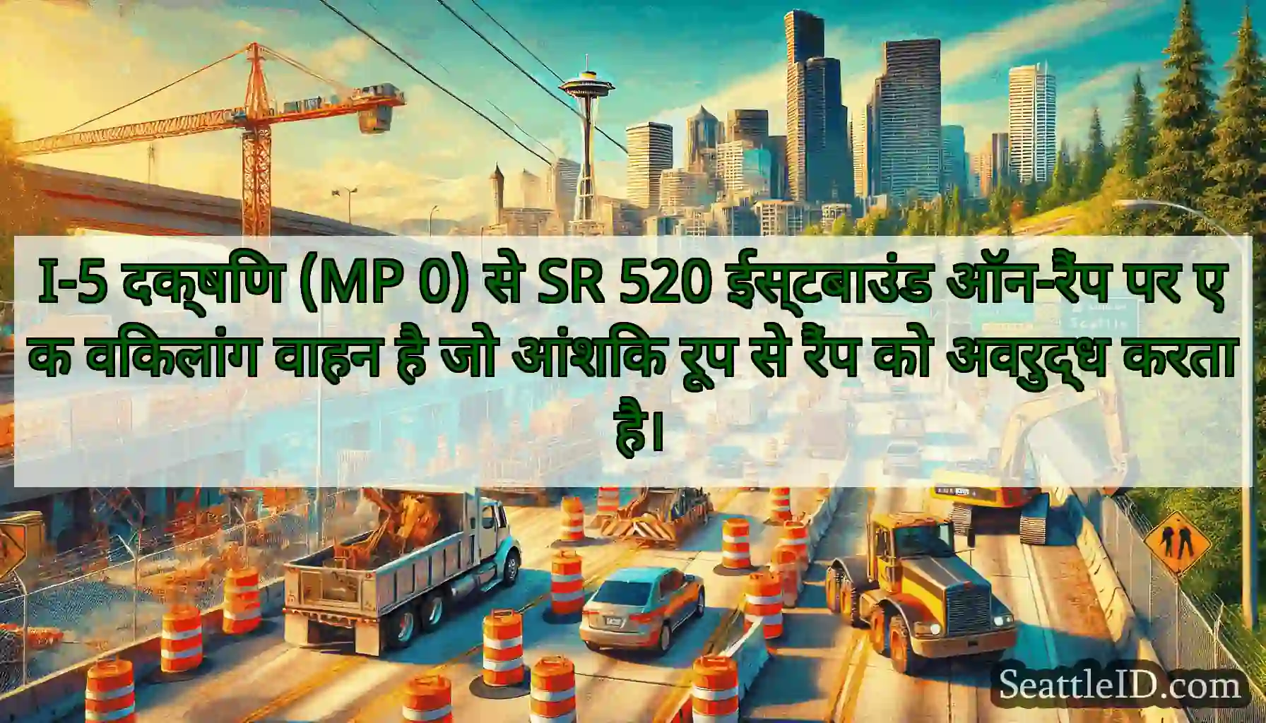 I-5 दक्षिण (MP 0) से SR 520 ईस्टबाउंड ऑन-रैंप पर
