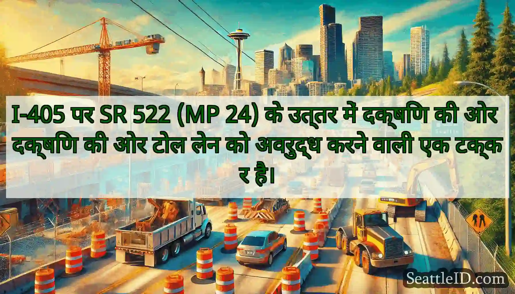 I-405 पर SR 522 (MP 24) के उत्तर में दक्षिण की ओर