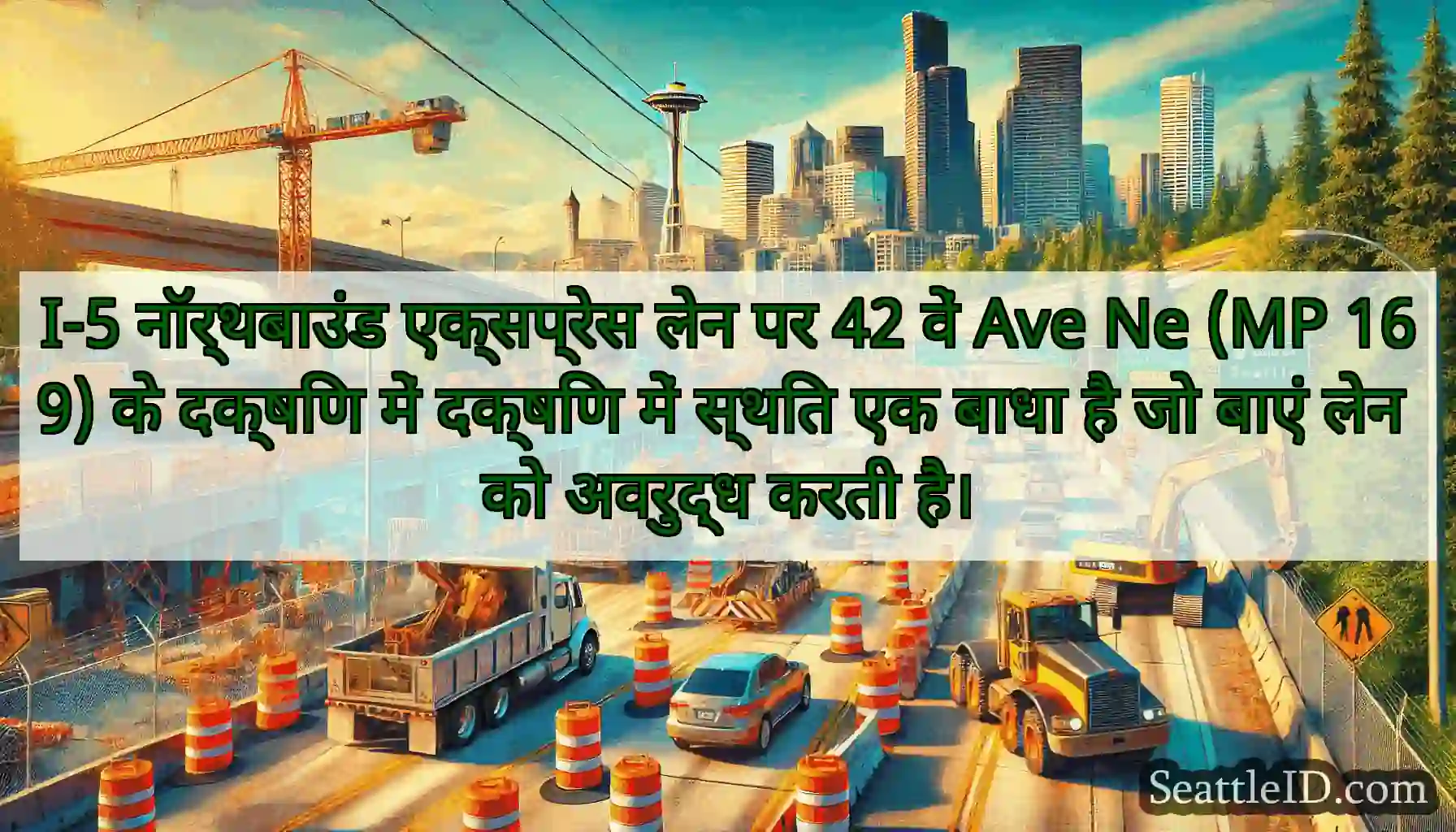 I-5 नॉर्थबाउंड एक्सप्रेस लेन पर 42 वें Ave Ne (MP