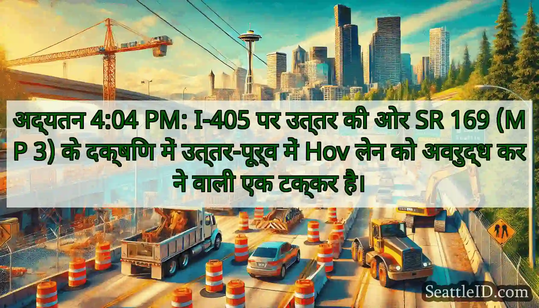 अद्यतन 4:04 PM: I-405 पर उत्तर की ओर SR 169 (MP