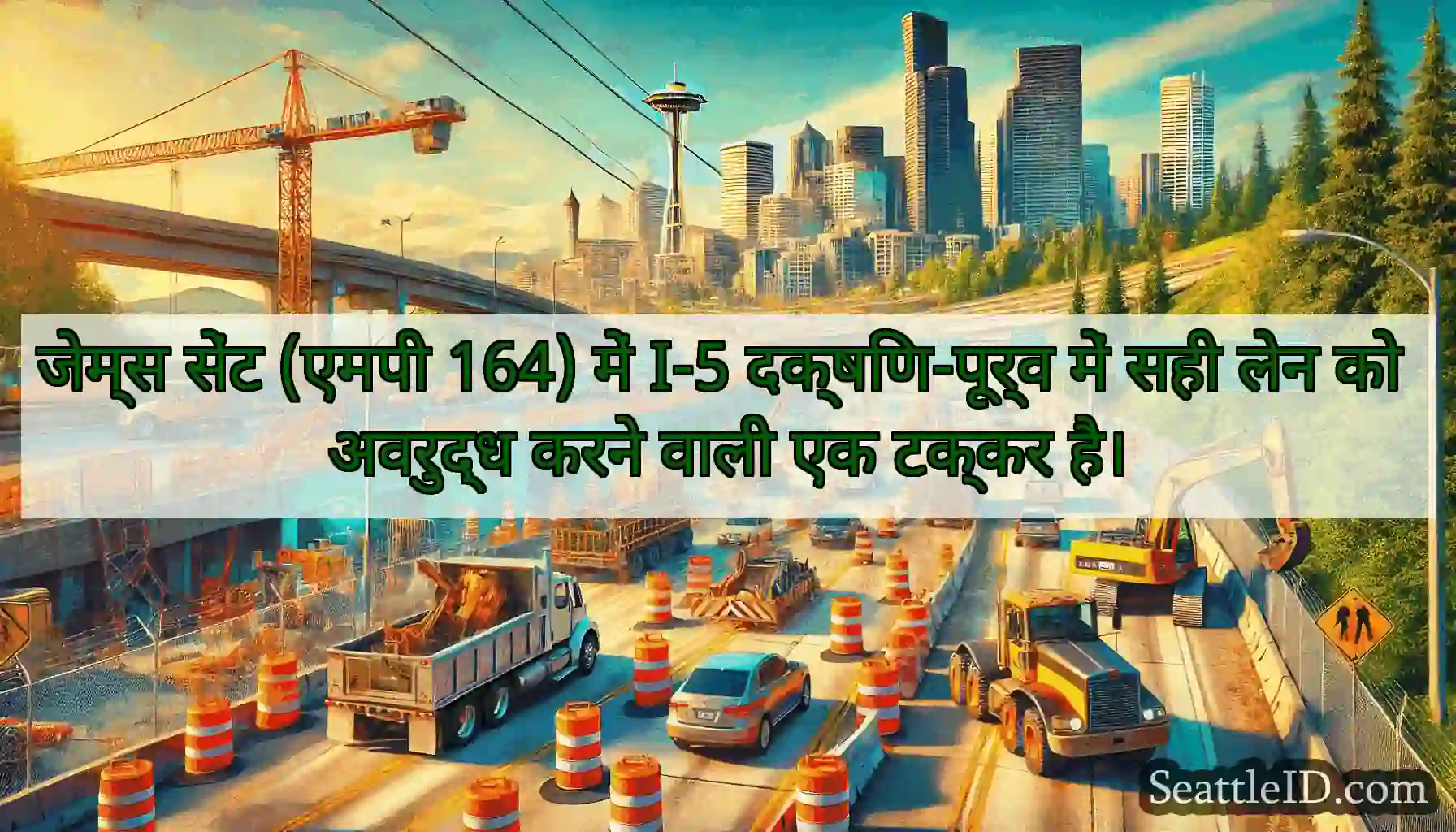 जेम्स सेंट (एमपी 164) में I-5 दक्षिण-पूर्व में