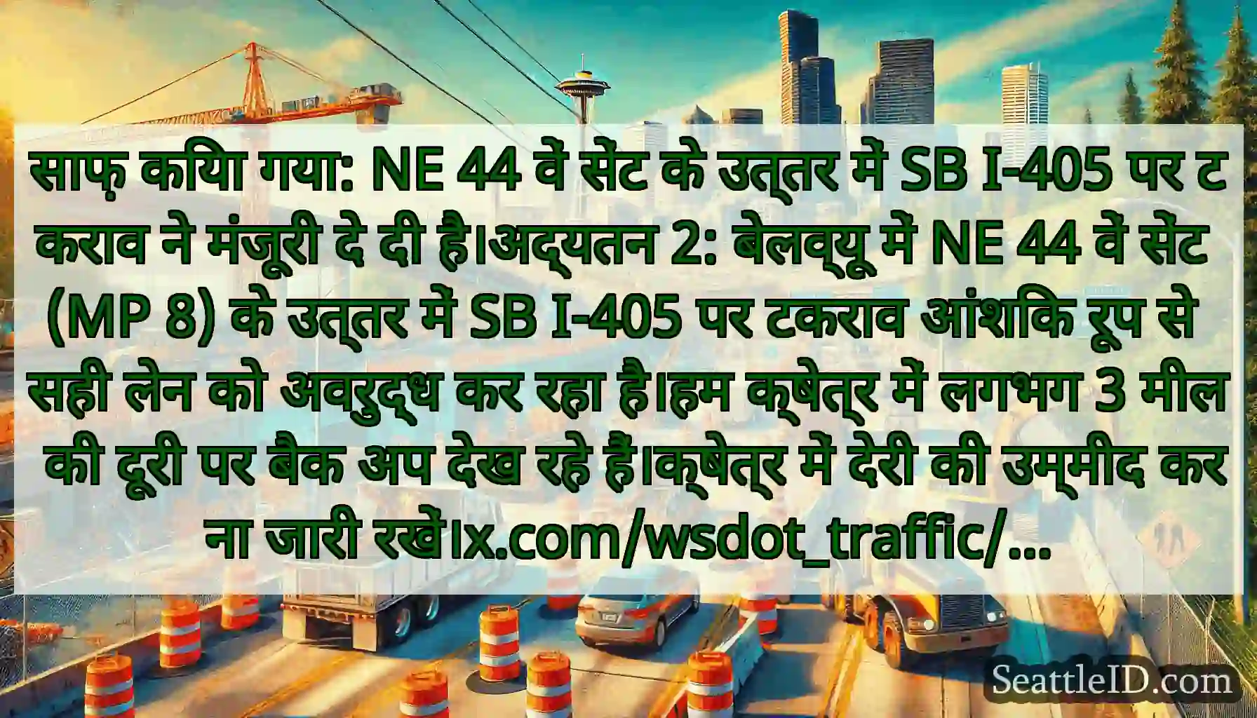 साफ़ किया गया: NE 44 वें सेंट के उत्तर में SB