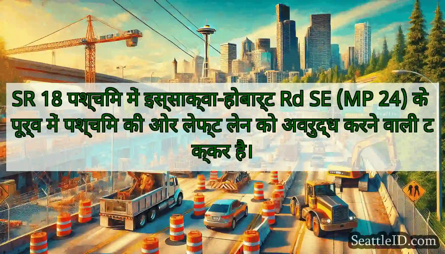SR 18 पश्चिम में इस्साक्वा-होबार्ट Rd SE (MP 24)