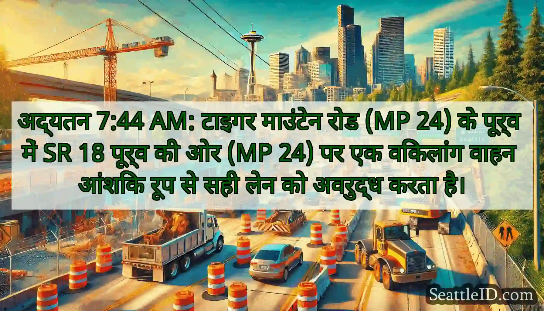 अद्यतन 7:44 AM: टाइगर माउंटेन रोड (MP 24) के