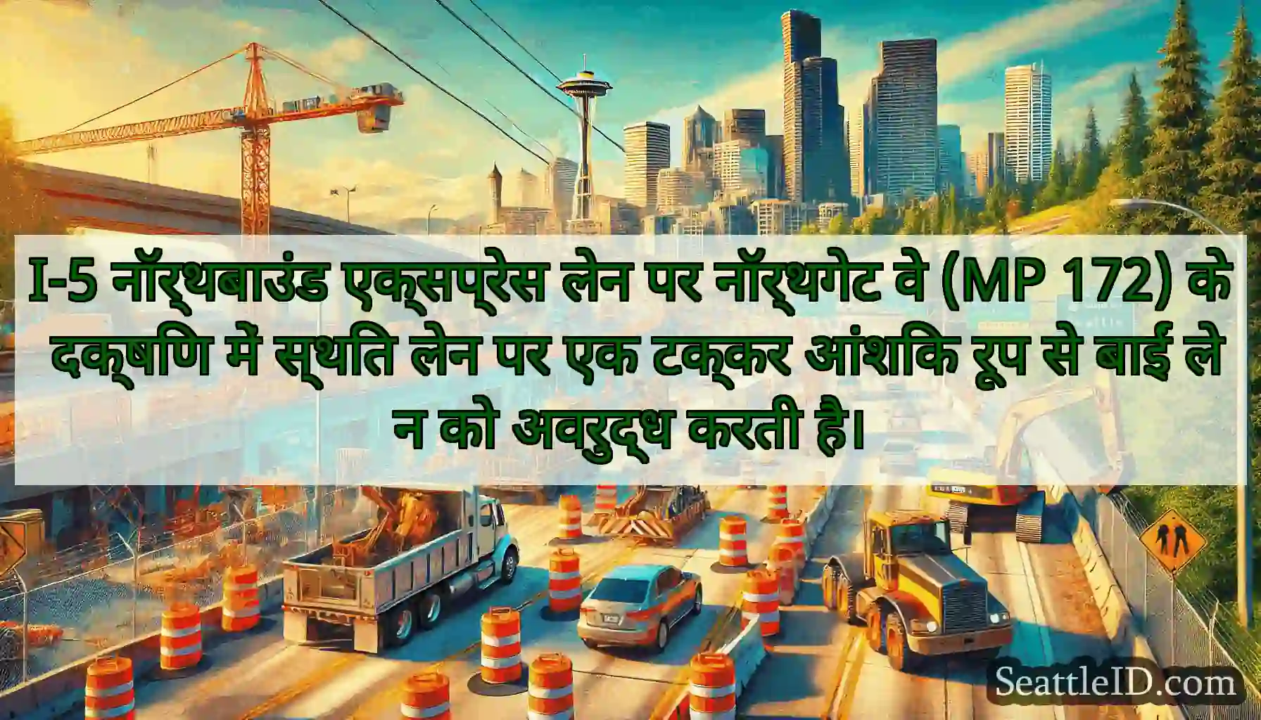 I-5 नॉर्थबाउंड एक्सप्रेस लेन पर नॉर्थगेट वे (MP