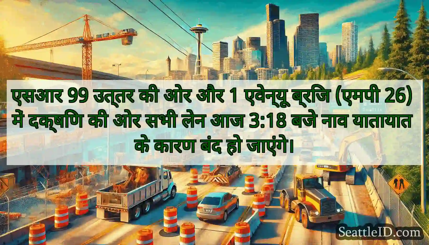 एसआर 99 उत्तर की ओर और 1 एवेन्यू ब्रिज (एमपी 26)