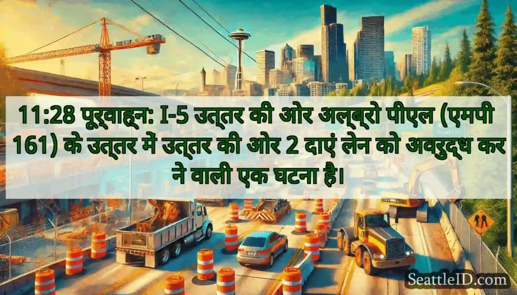 11:28 पूर्वाह्न: I-5 उत्तर की ओर अल्ब्रो पीएल