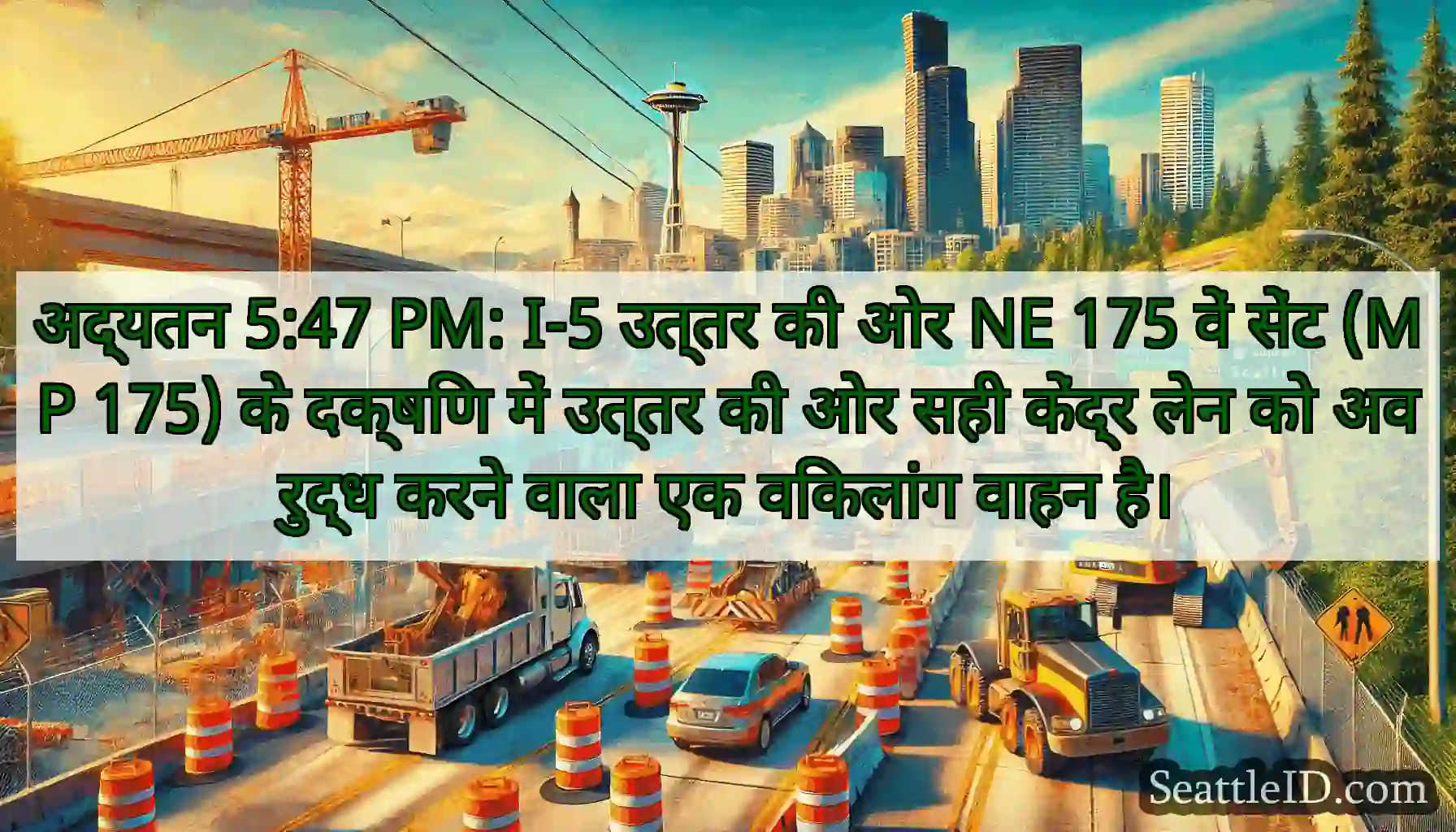 अद्यतन 5:47 PM: I-5 उत्तर की ओर NE 175 वें सेंट