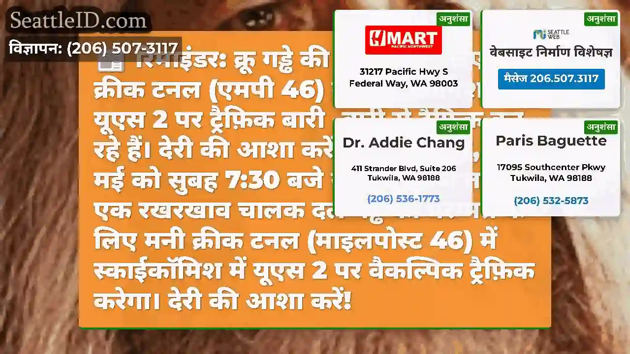 रिमाइंडर: क्रू गड्ढे की मरम्मत के लिए मनी क्रीक