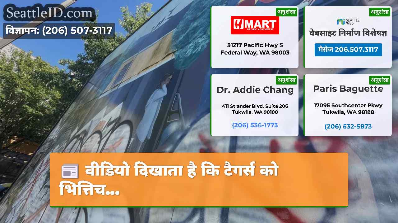 वीडियो दिखाता है कि टैगर्स को भित्तिच...