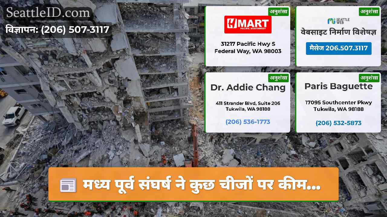 मध्य पूर्व संघर्ष ने कुछ चीजों पर कीम...