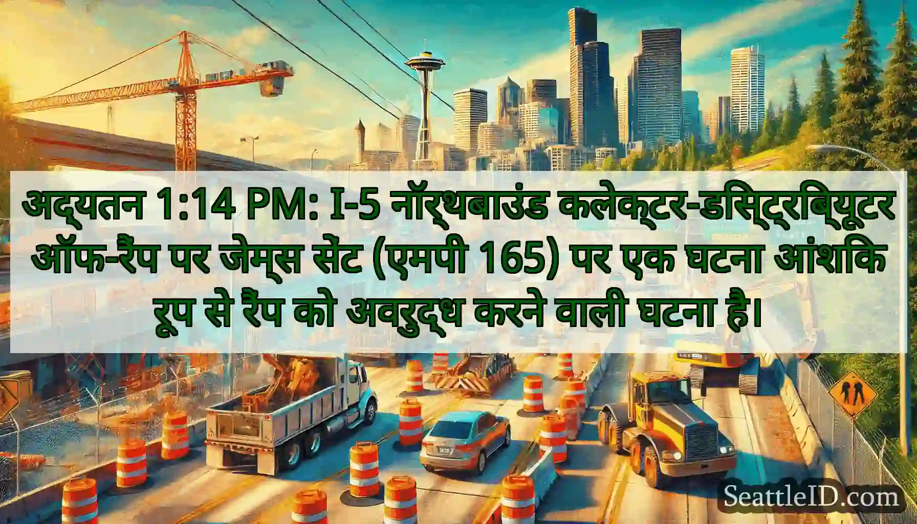 अद्यतन 1:14 PM: I-5 नॉर्थबाउंड