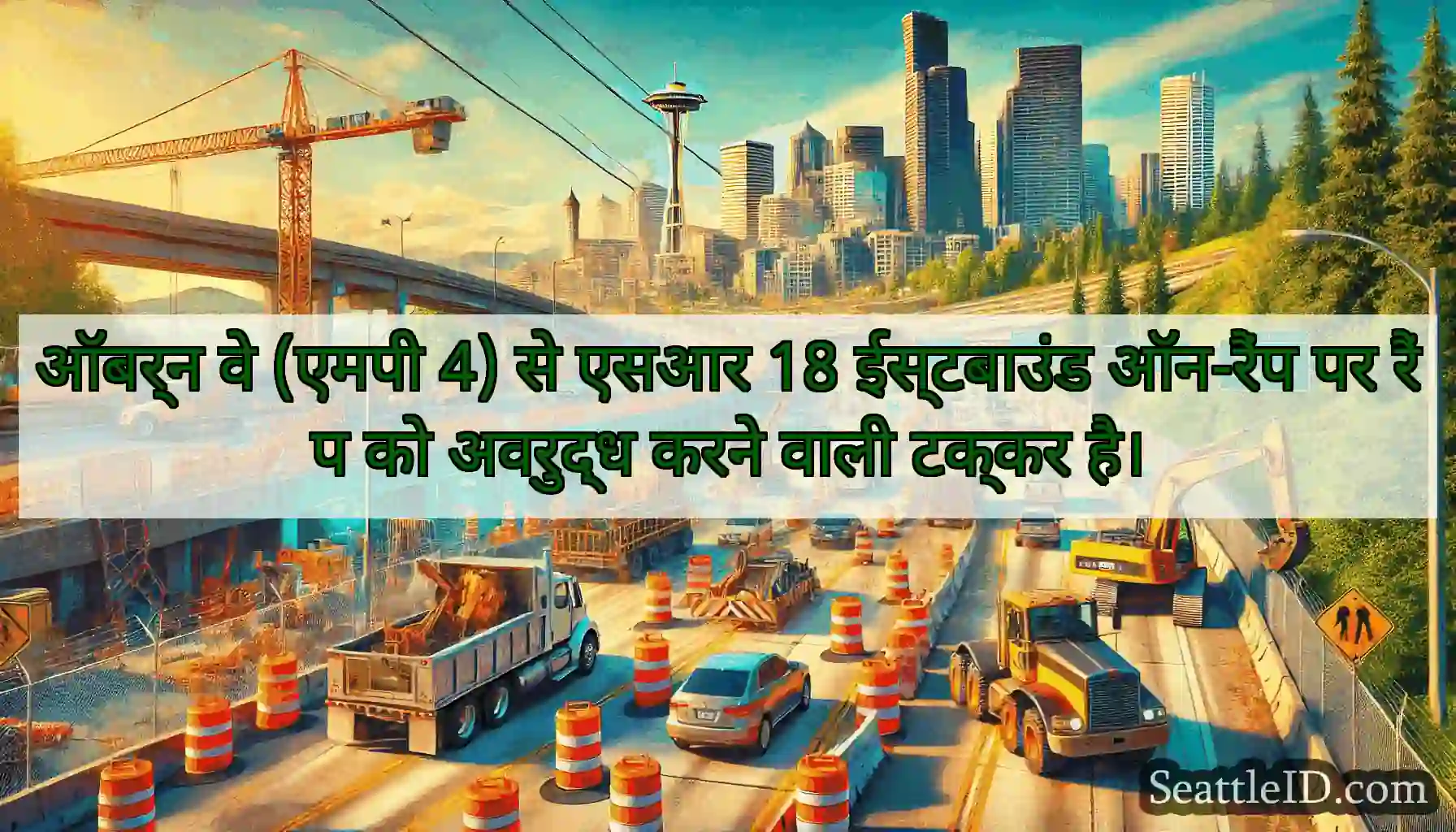 ऑबर्न वे (एमपी 4) से एसआर 18 ईस्टबाउंड ऑन-रैंप पर