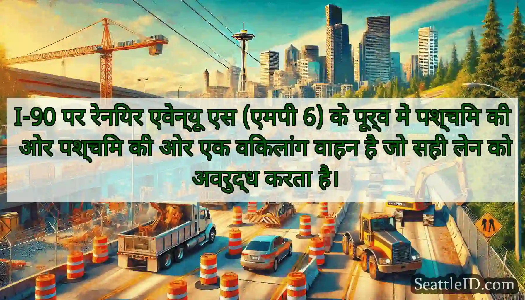 I-90 पर रेनियर एवेन्यू एस (एमपी 6) के पूर्व में