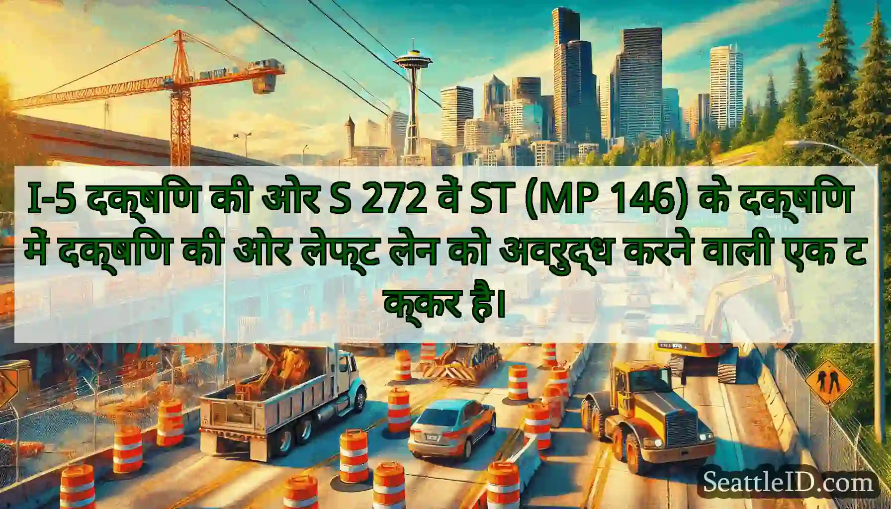 I-5 दक्षिण की ओर S 272 वें ST (MP 146) के दक्षिण