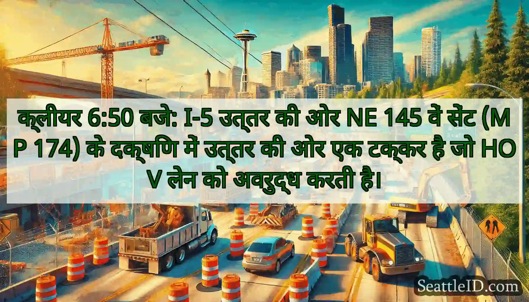क्लीयर 6:50 बजे: I-5 उत्तर की ओर NE 145 वें सेंट