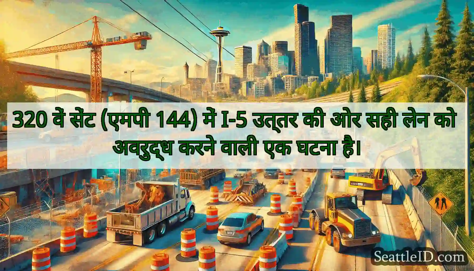 320 वें सेंट (एमपी 144) में I-5 उत्तर की ओर सही