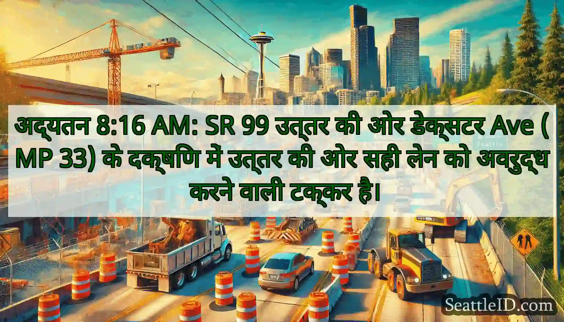 अद्यतन 8:16 AM: SR 99 उत्तर की ओर डेक्सटर Ave (MP