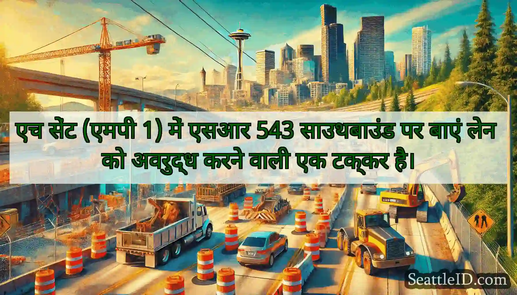 एच सेंट (एमपी 1) में एसआर 543 साउथबाउंड पर बाएं
