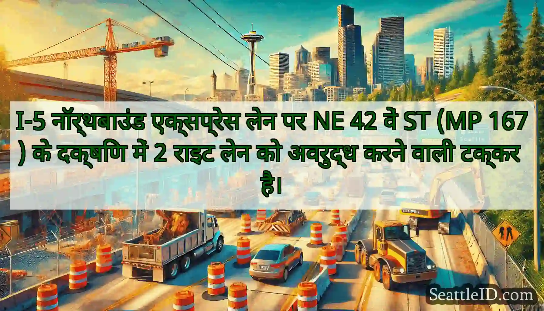 I-5 नॉर्थबाउंड एक्सप्रेस लेन पर NE 42 वें ST (MP