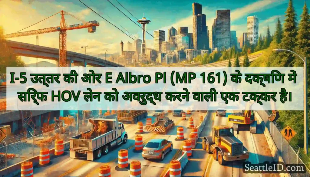 I-5 उत्तर की ओर E Albro Pl (MP 161) के दक्षिण में