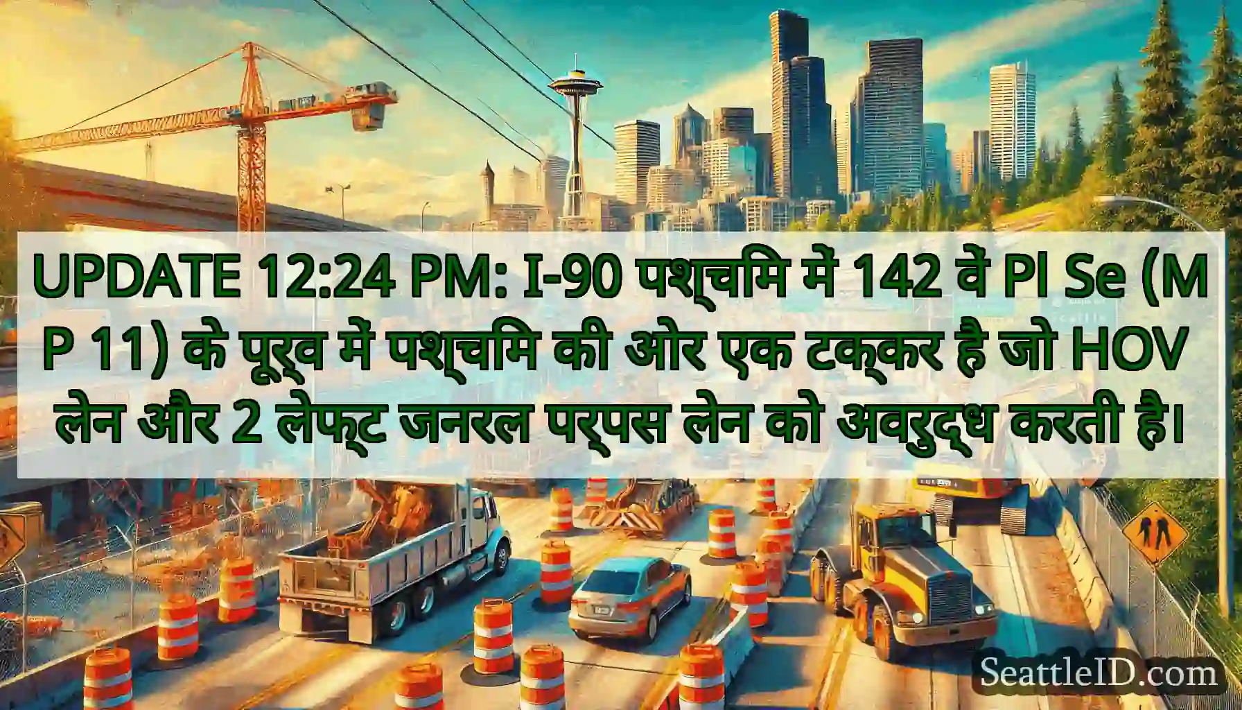 UPDATE 12:24 PM: I-90 पश्चिम में 142 वें Pl Se