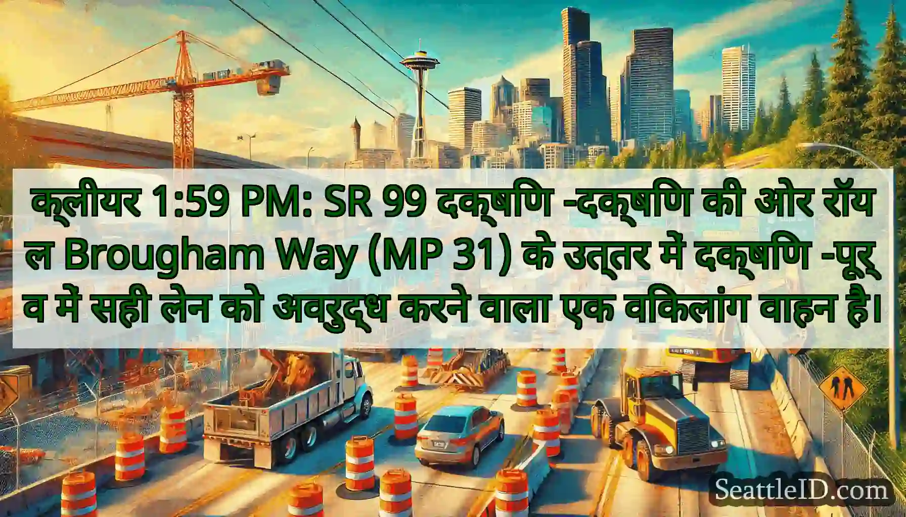 क्लीयर 1:59 PM: SR 99 दक्षिण -दक्षिण की ओर रॉयल