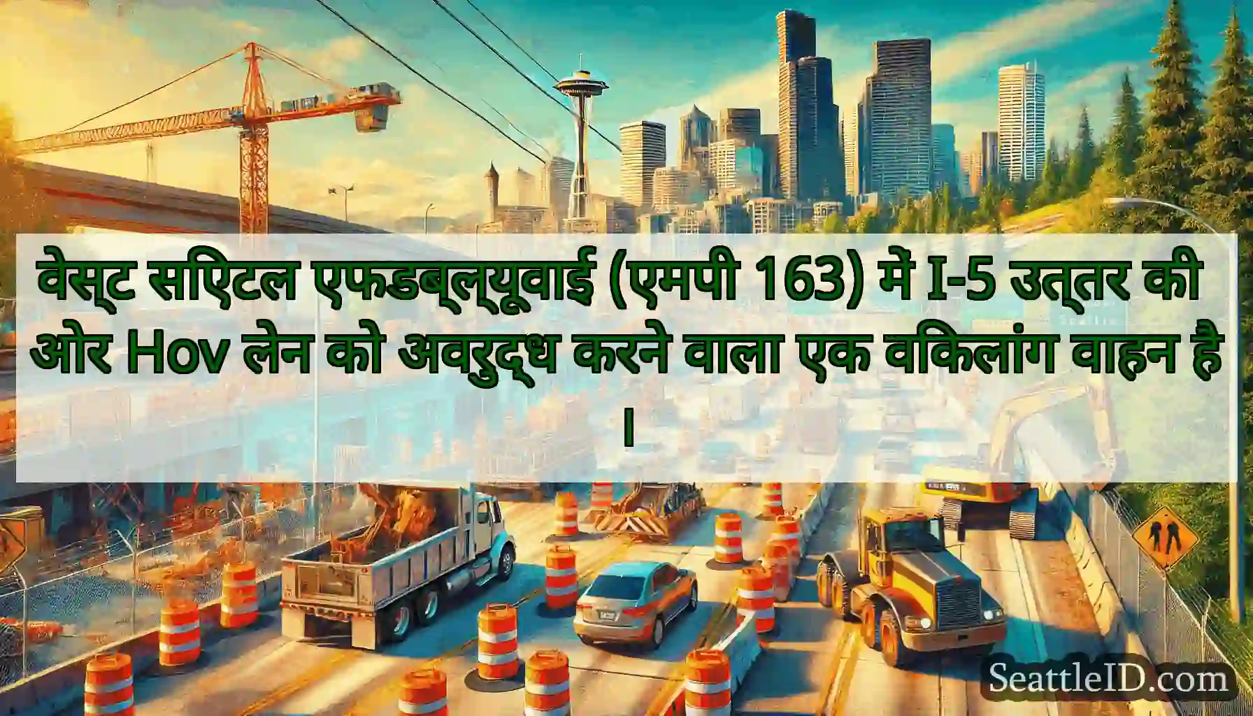वेस्ट सिएटल एफडब्ल्यूवाई (एमपी 163) में I-5 उत्तर