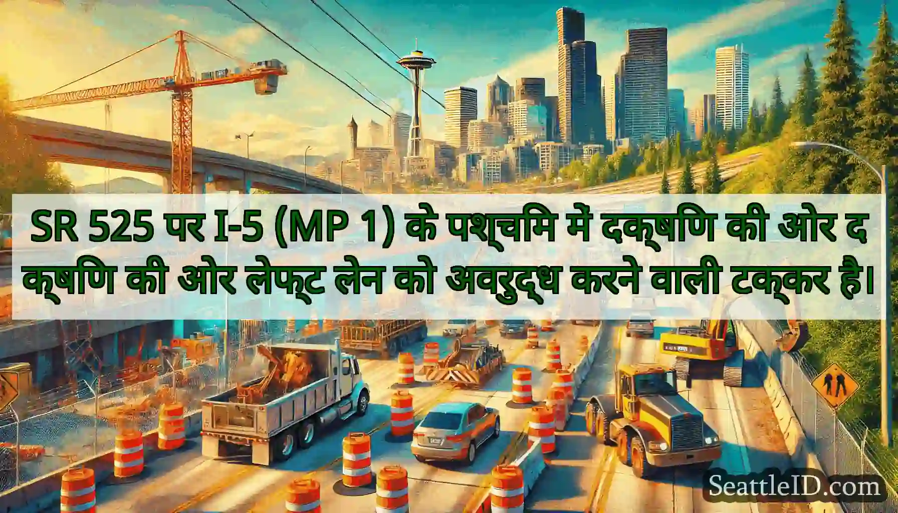 SR 525 पर I-5 (MP 1) के पश्चिम में दक्षिण की ओर