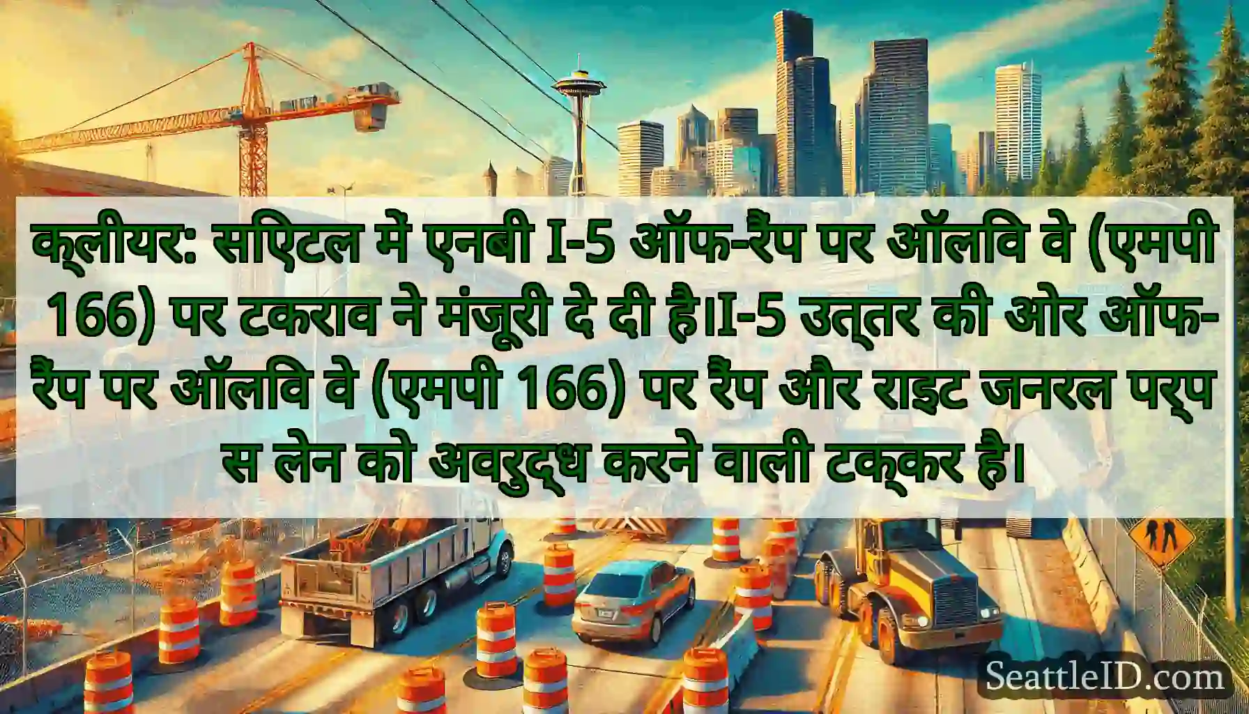 क्लीयर: सिएटल में एनबी I-5 ऑफ-रैंप पर ऑलिव वे