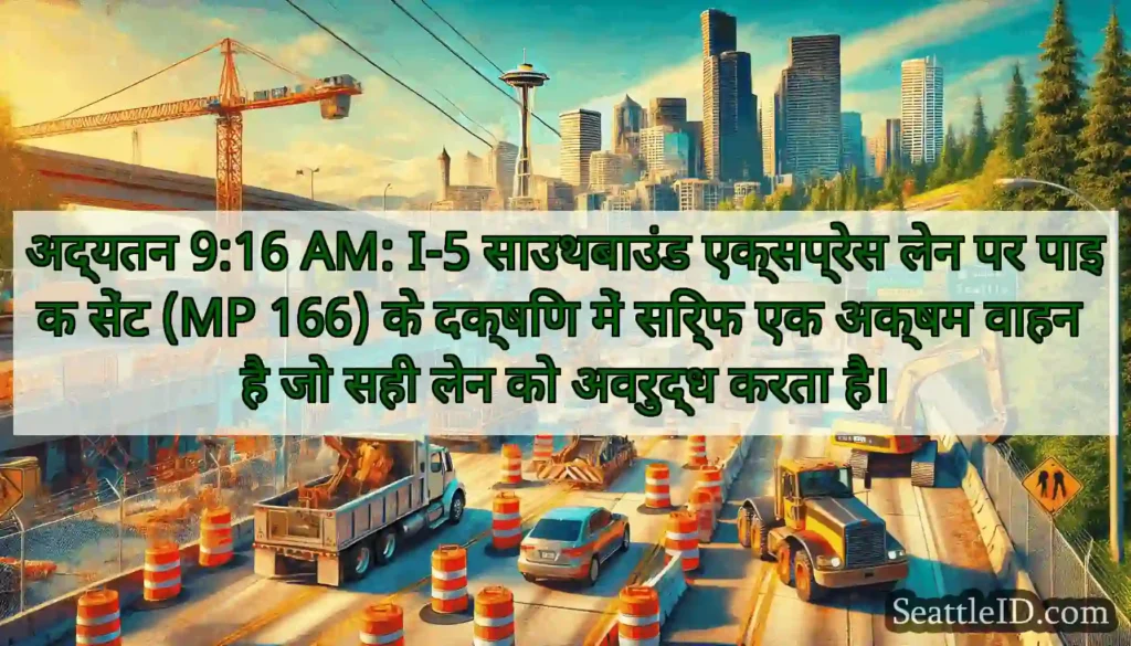 अद्यतन 9:16 AM: I-5 साउथबाउंड एक्सप्रेस लेन पर